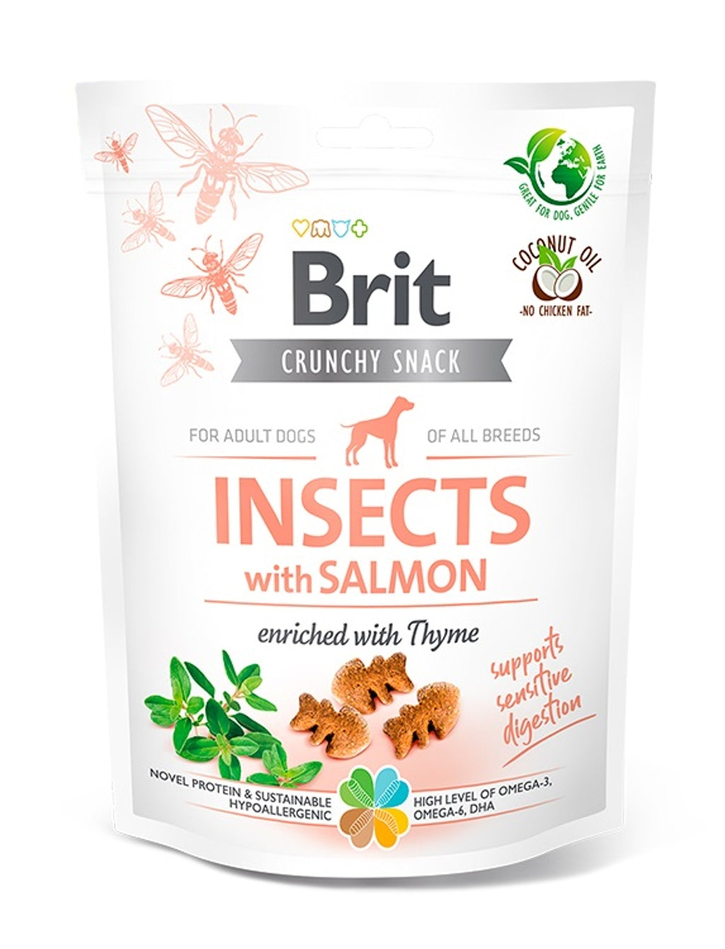 Snack crujiente d'insectos i salmó 200 g