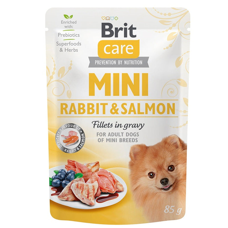 Care perro mini filetes de conejo y salmón en sals Imagen principal del producto