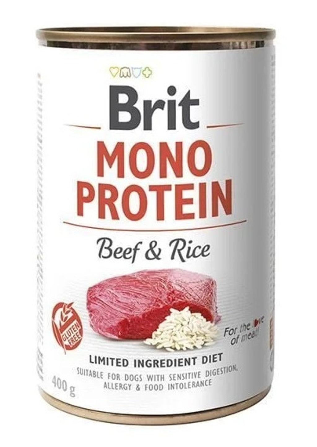 Mono proteina ternera y arroz sin gluten 400gr