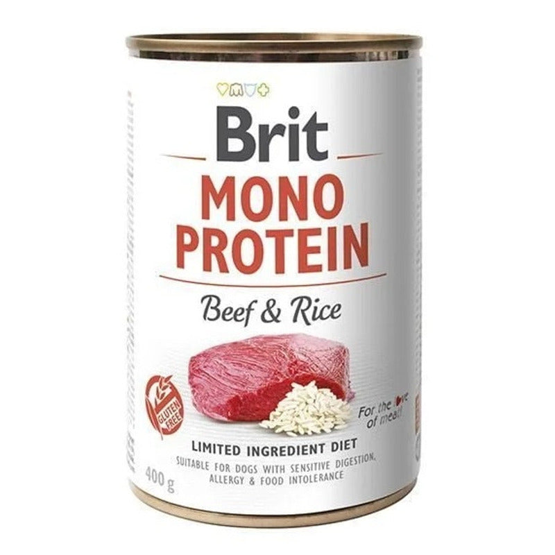 Mono proteina ternera y arroz sin gluten 400gr Imagen principal del producto