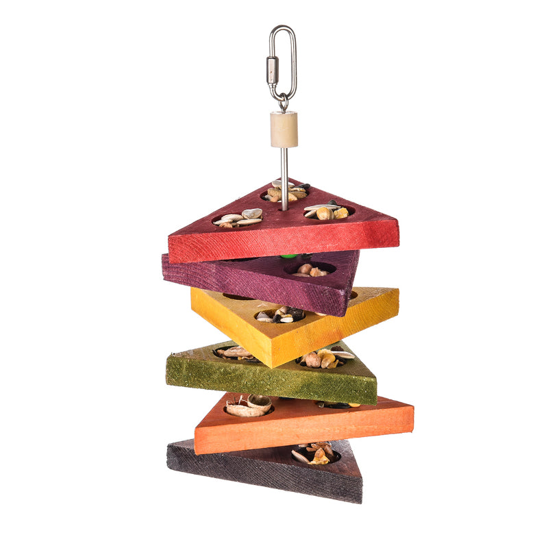 Bubimex juguete colgante triangular para pájaros, 28 cm Imagen principal del producto