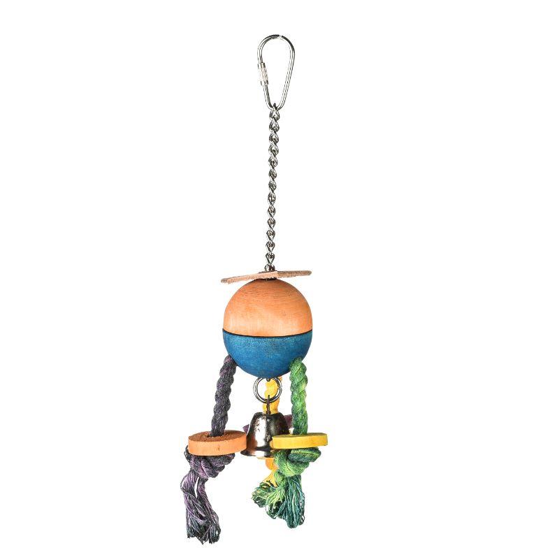 Bubimex juguete de pelota con cuerda para pájaros, talla S Imagen principal del producto