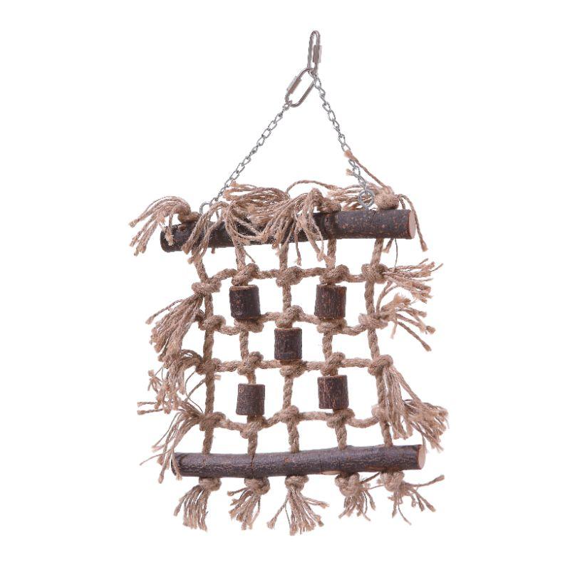 Bubimex red de escalada de yute para pájaros