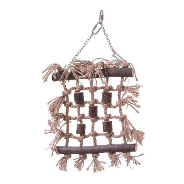 Bubimex red de escalada de yute para pájaros