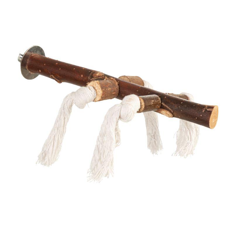 Bubimex percha con doble cuerda para pájaros, 20 cm