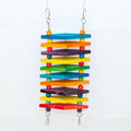 Bubimex puente colgante de madera de colores para pájaros, 42 x 18 cm