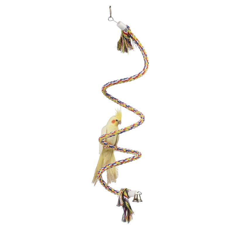 Bubimex percha espiral de algodón para pájaros, talla S