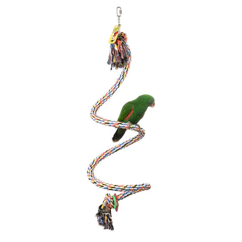 Bubimex percha espiral de algodón para pájaros, talla L