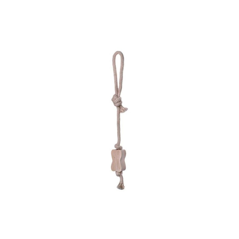 Bubimex juguete de madera con cuerda en forma de hueso - 43 cm
