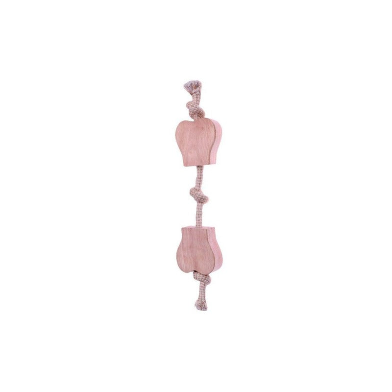 Bubimex juguete de madera con cuerda en forma de hueso - 25 cm