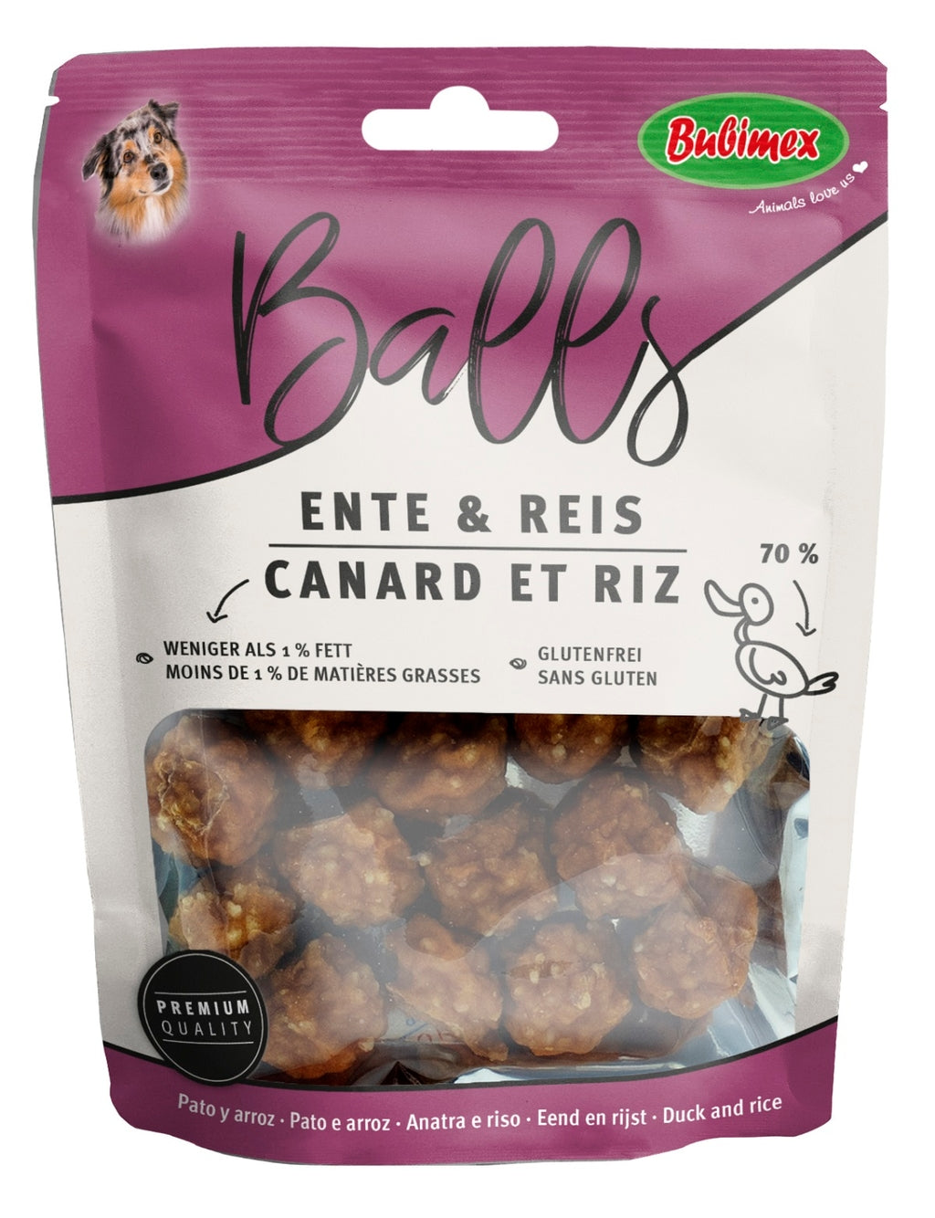 Balls albóndigas de pato con arroz 100g