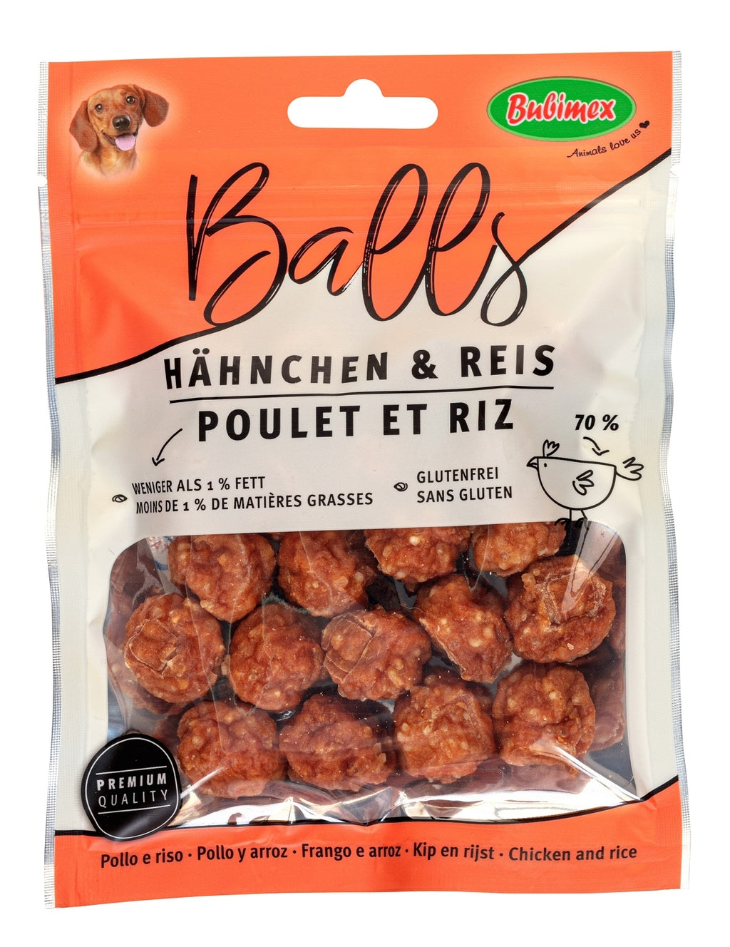 Balls albóndigas de pollo con arroz 100gr Imagen principal del producto