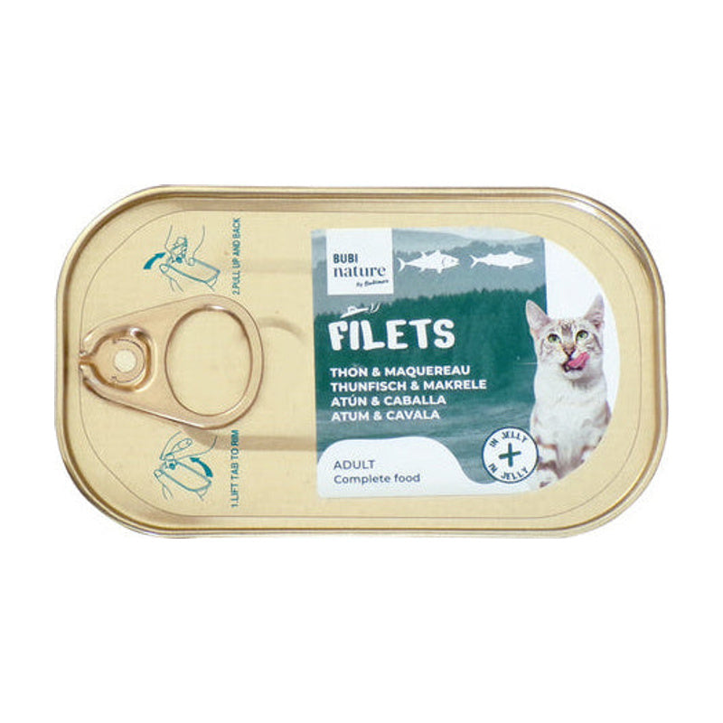 Bubimex Bubi Nature Filets atún y caballa en gelatina 85 g