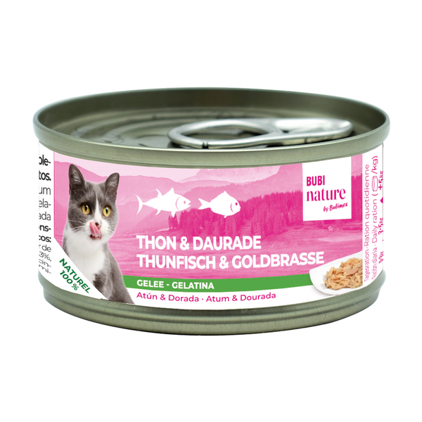 Bubimex Bubi Nature Atún y dorada en gelatina para gatos 70 g