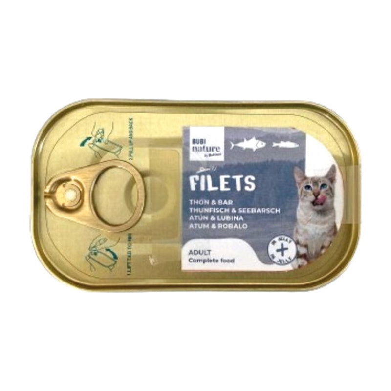 Bubimex Bubi Nature Filets atún y lubina en gelatina 85 g Imagen principal del producto