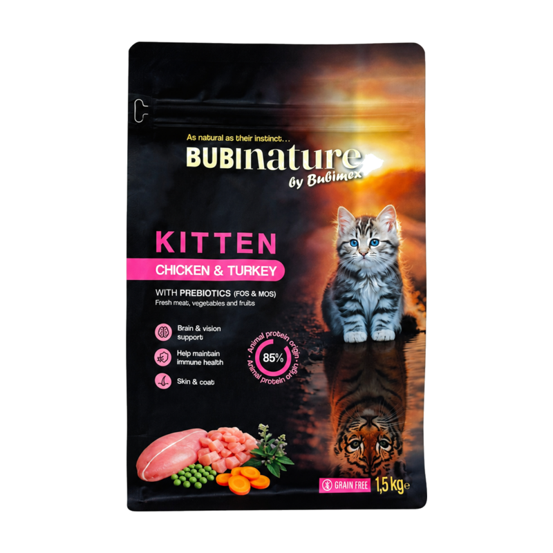 Bubimex Bubi Nature Kitten Pollo y Pavo pienso para gatos 1,5 kg