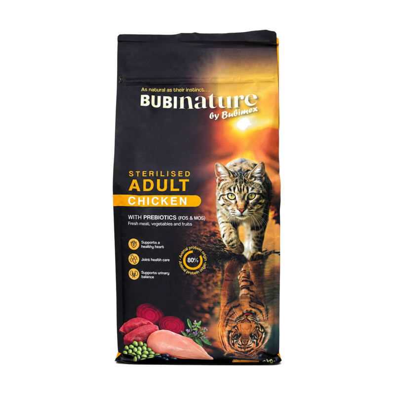 Bubimex Bubi Nature Sterilised Adult Pollo pienso para gatos 6 kg