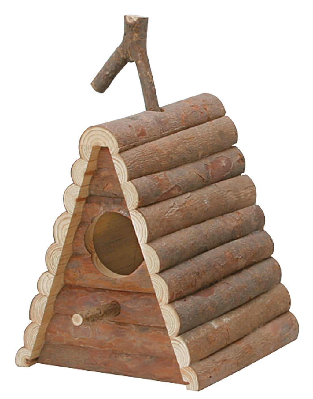 Caseta de madera para pájaro 14x14x16cm