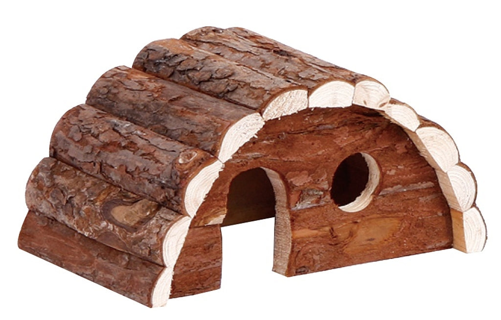 casa para roedores puente de madera 19x12x10cm