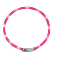 Bubimex collar LED luminoso rosa para perros de 20 a 70 cm