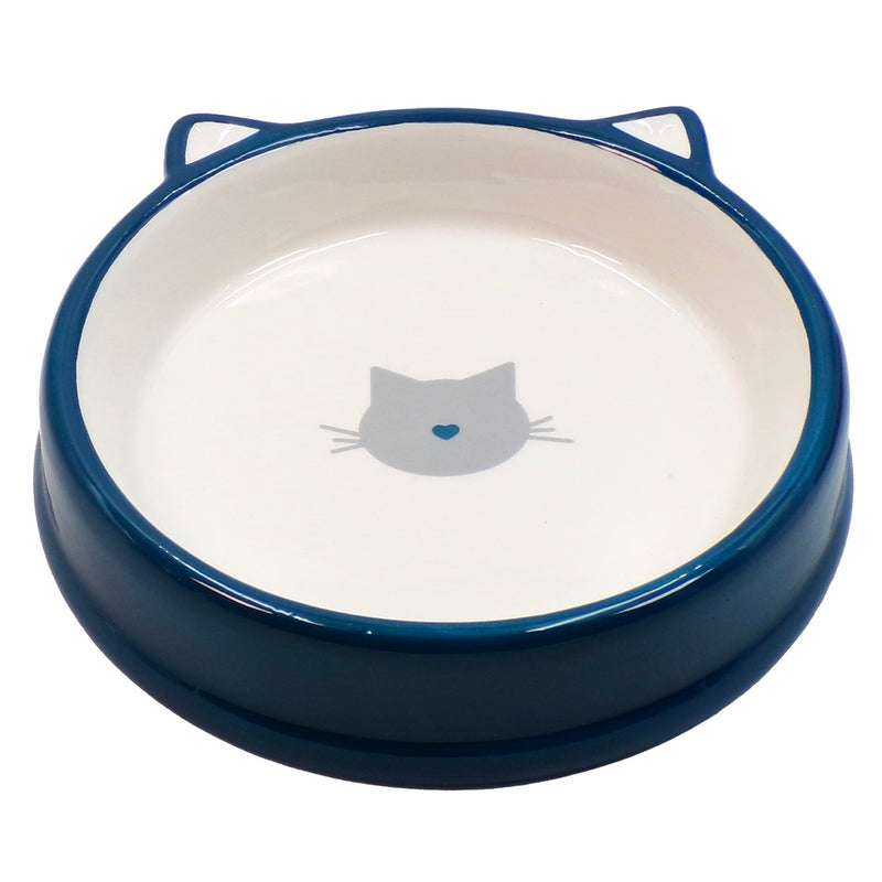 Comedero de cerámica azul 200ml gato Imagen principal del producto