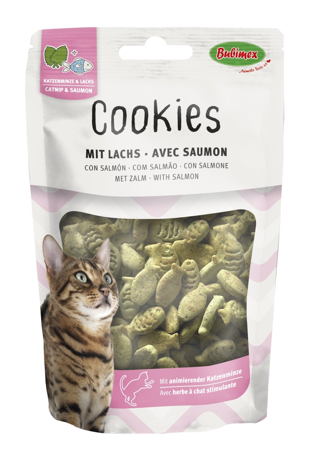 Cookies amb salmó i herba gatera 50 g Imatge principal del producte