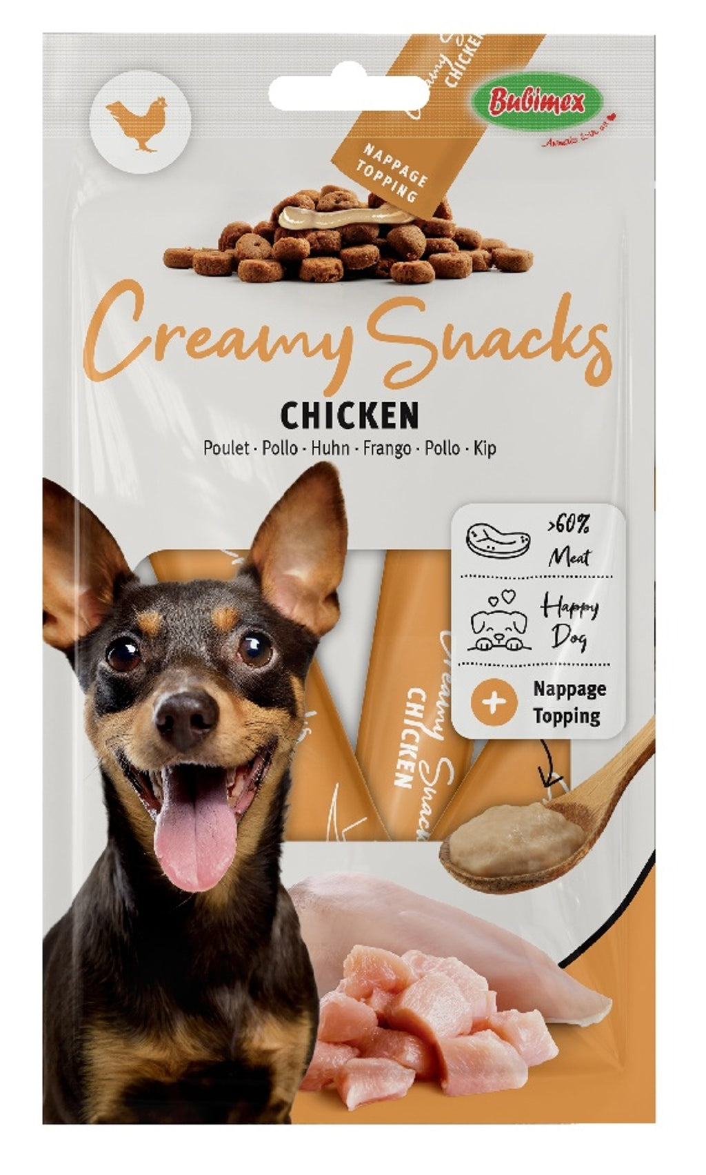 Creamy Snacks Dog Pollastre 60 g (4p) Imatge principal del producte