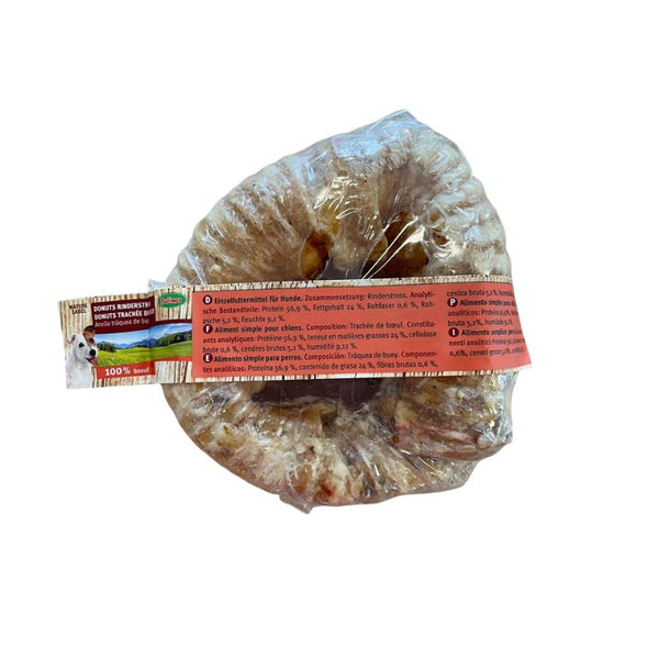 Bubimex donut de tráquea de buey 9–10 cm sobre fondo blanco