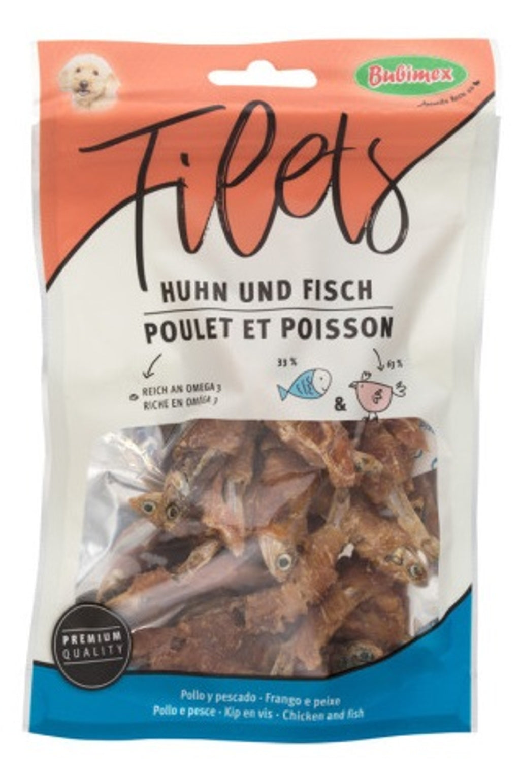Filets de pollo y pescado 70gr Imagen principal del producto
