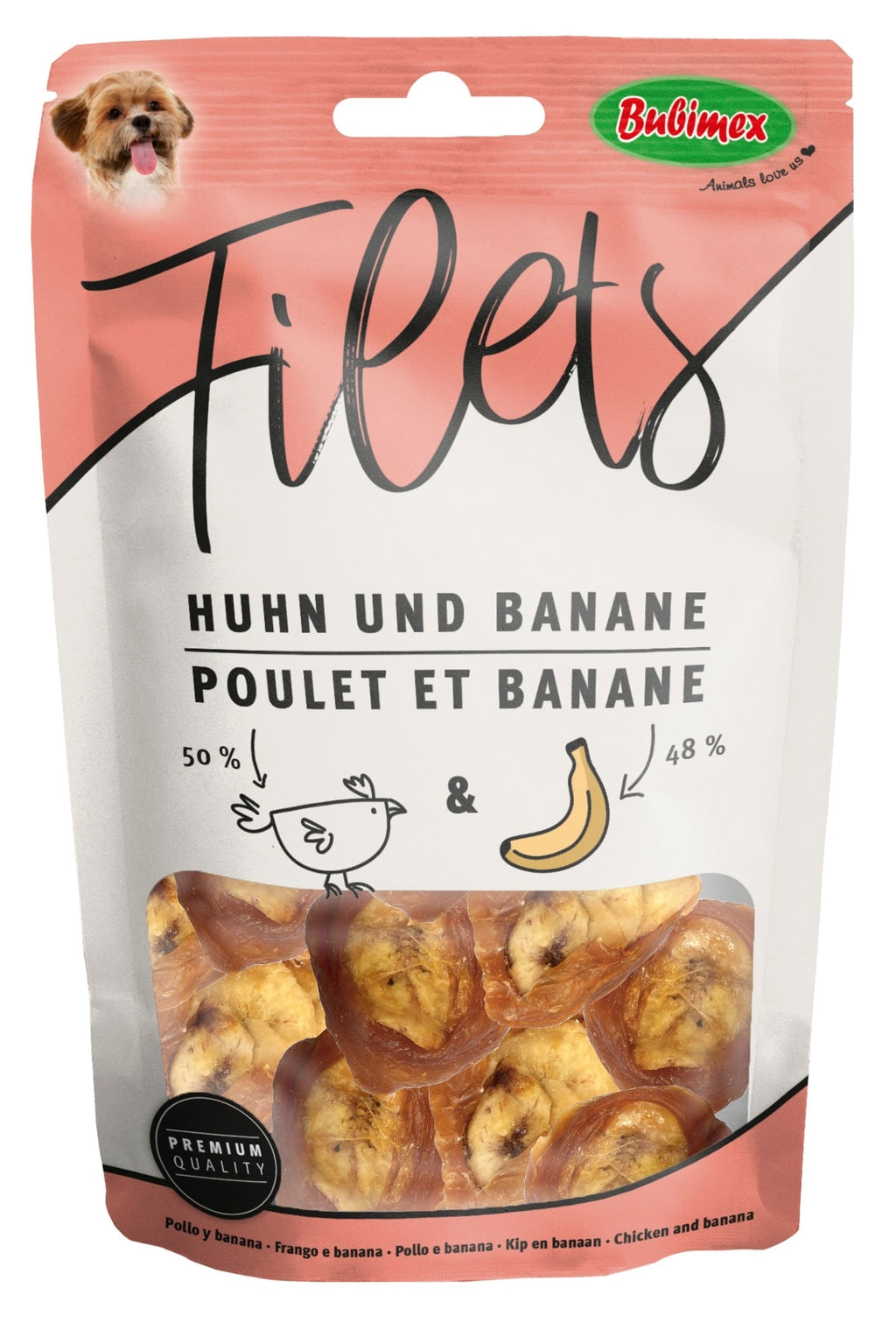 Filets de pollo con banana 85gr Imagen principal del producto
