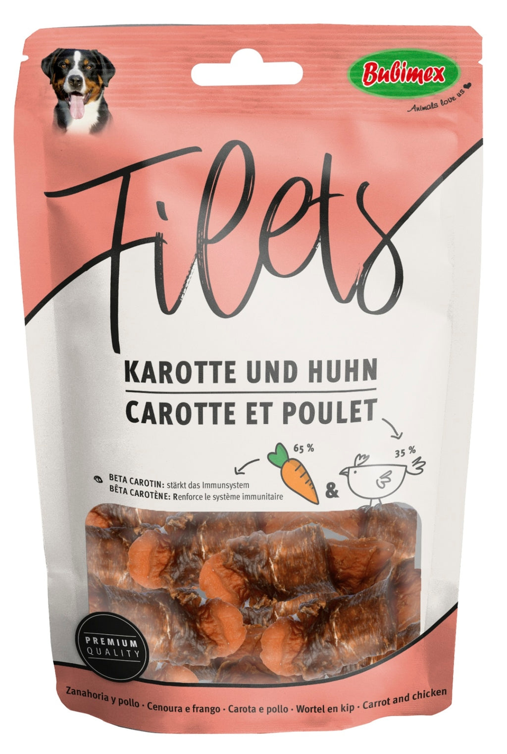 Filets de pollo con zanahoria 85gr
