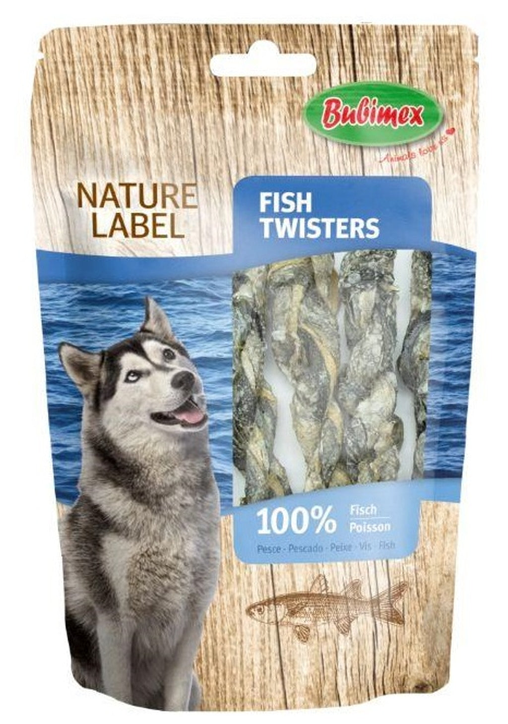 Twisters trenzas de piel de bacalao 60gr Imagen principal del producto