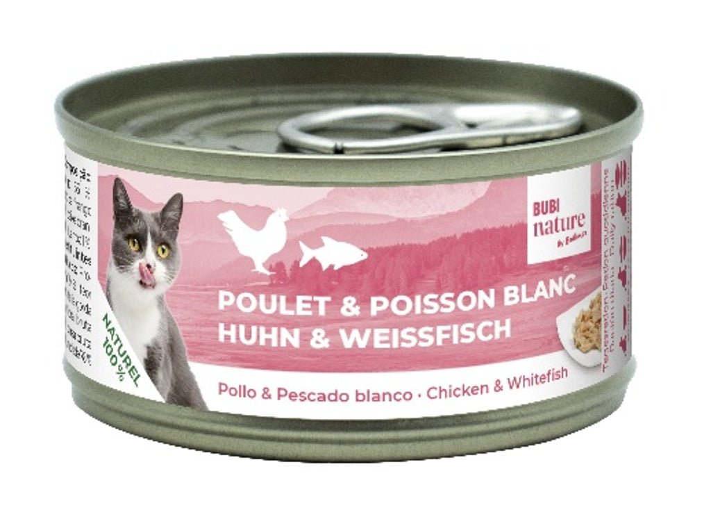 Bubi Nature gat pollastre i peix blanc 70 g