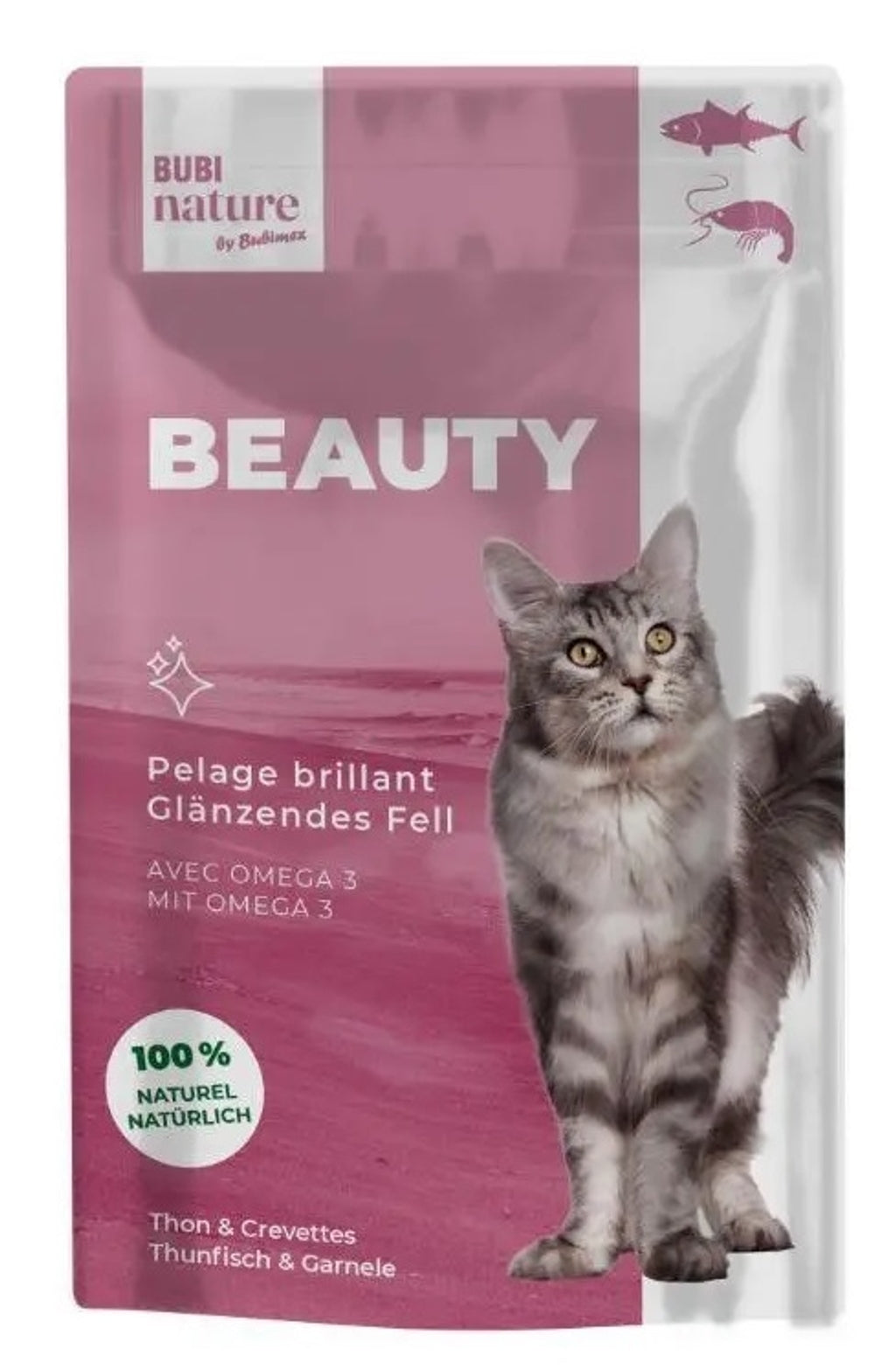 Bubi Nature gato atún y gambas pouch 70gr beauty