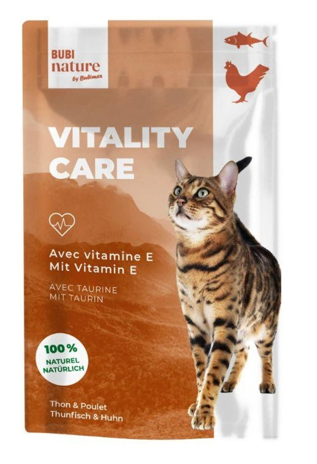 Bubi Nature gato atún y pollo pouch 70gr vitality Imagen principal del producto
