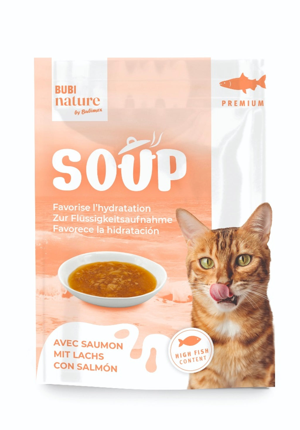 Bubi Nature gato sopa salmón 50gr