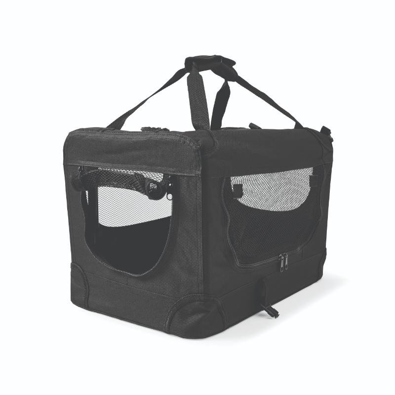 Bubimex transportín plegable negro con estructura metálica