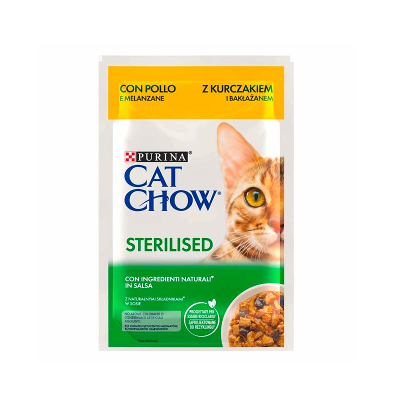 Cat Chow Purina CAT Chow Esterilizado con pollo Pouch para gatos Imagen principal del producto