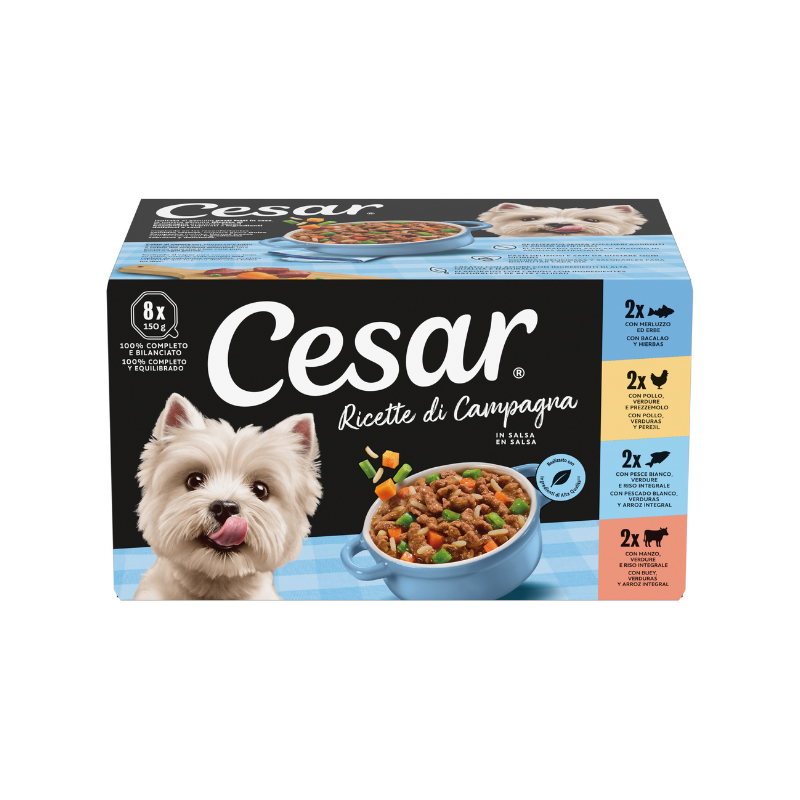 Cesar Recetas Campesinas en Salsa Multipack 8 x 150 g Imagen principal del producto