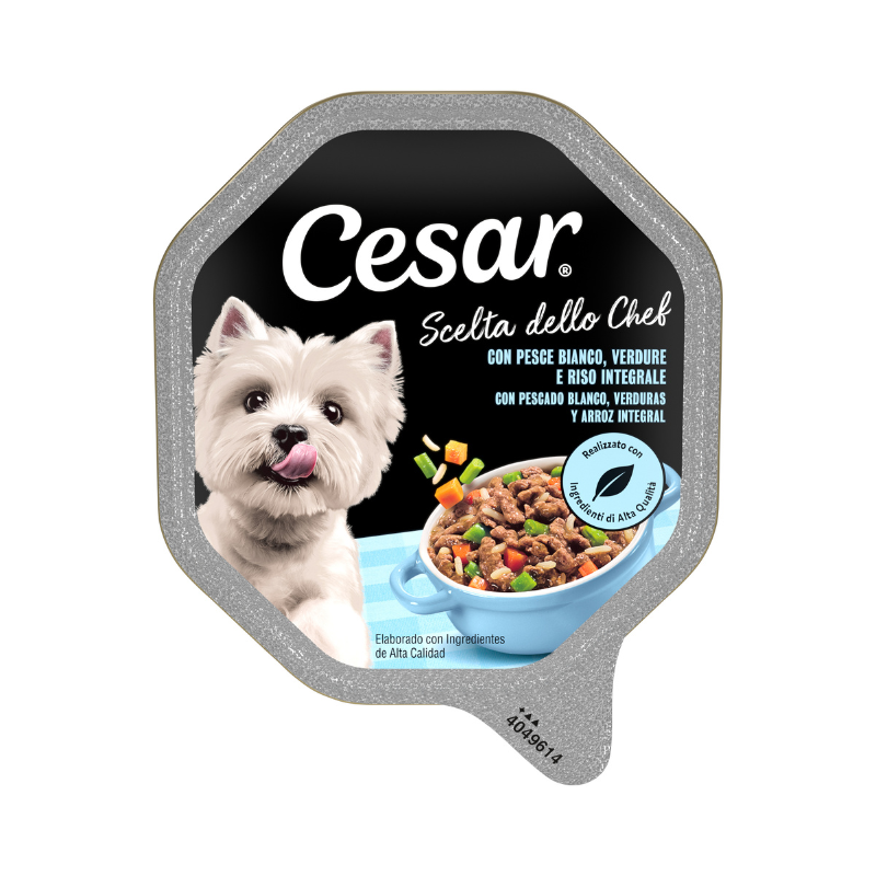 Cesar Selección del Chef Senior con Pescado Blanco, Verduras y Arroz Integral 150 g