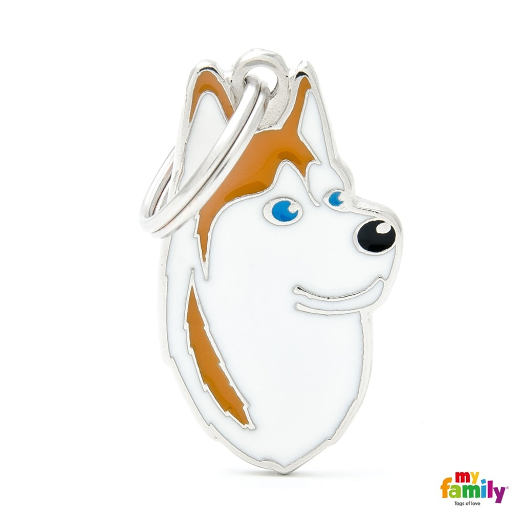 husky blanc marró