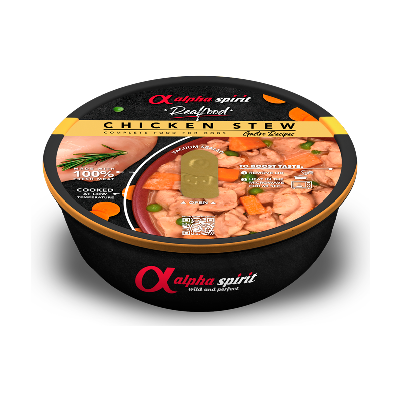Alpha Spirit Real Food Estofado de pollo para perros