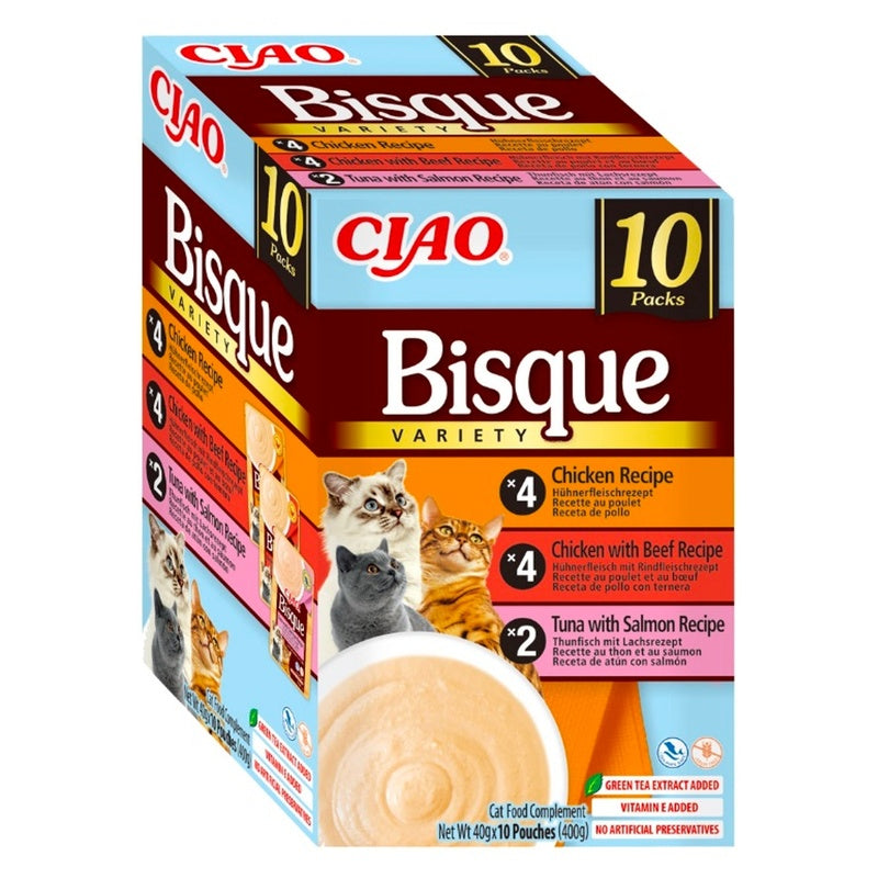 bisque multipack pollo/buey/salmón 10x40gr Imagen principal del producto