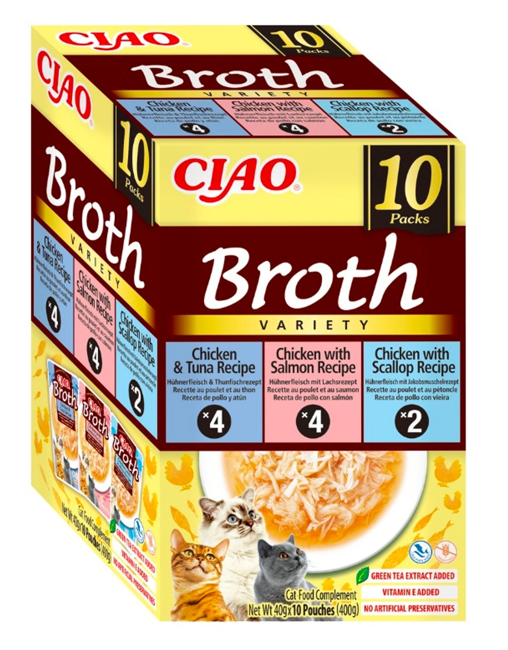 broth multipack salmón/atún/vieira 10x40gr Imagen principal del producto