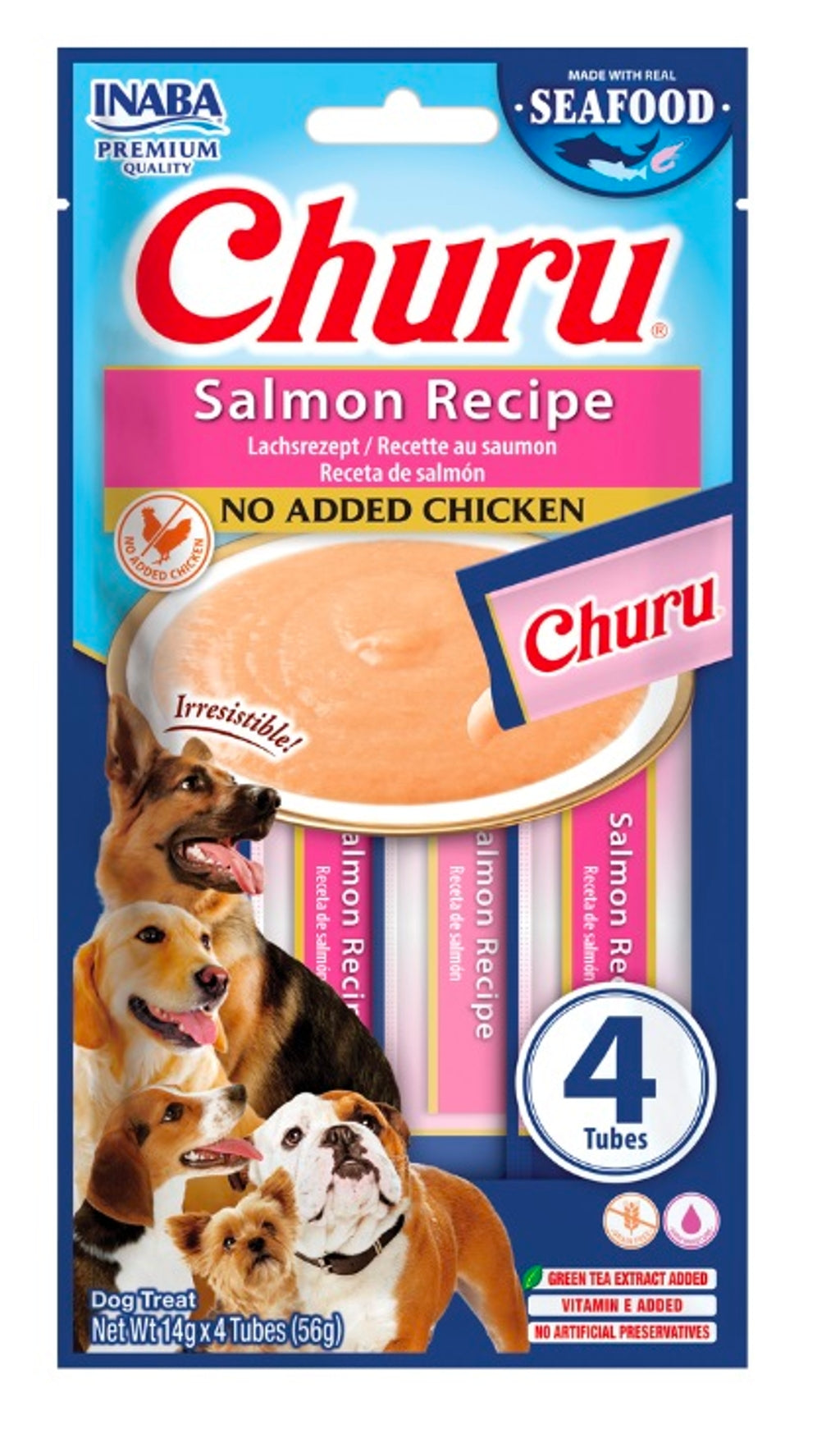 perro seafood salmón 4x14gr
