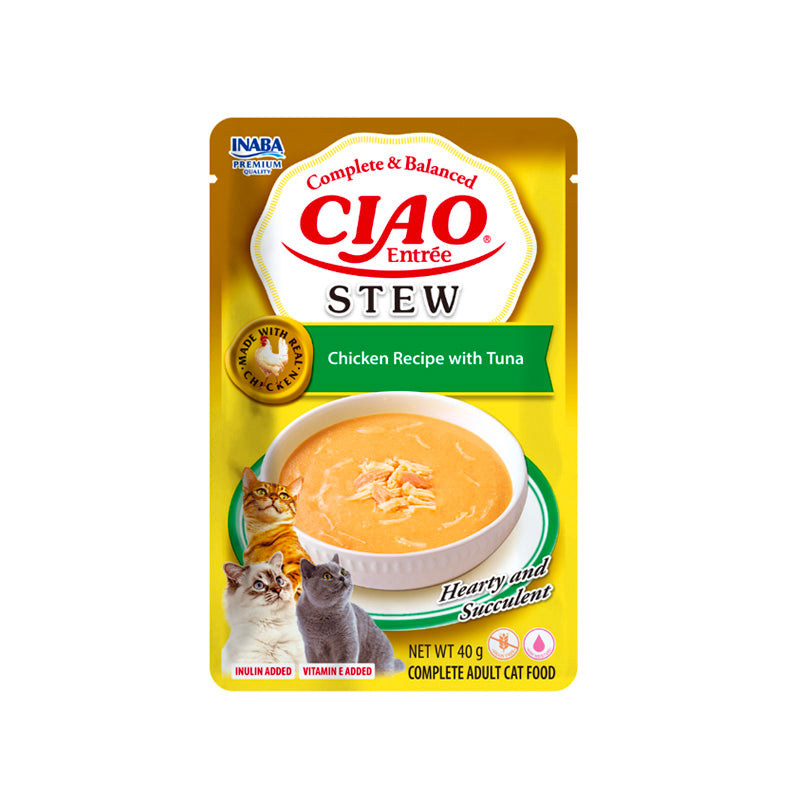 Churu Gat Entree Stew Recepta de pollastre amb tonyina 40 g