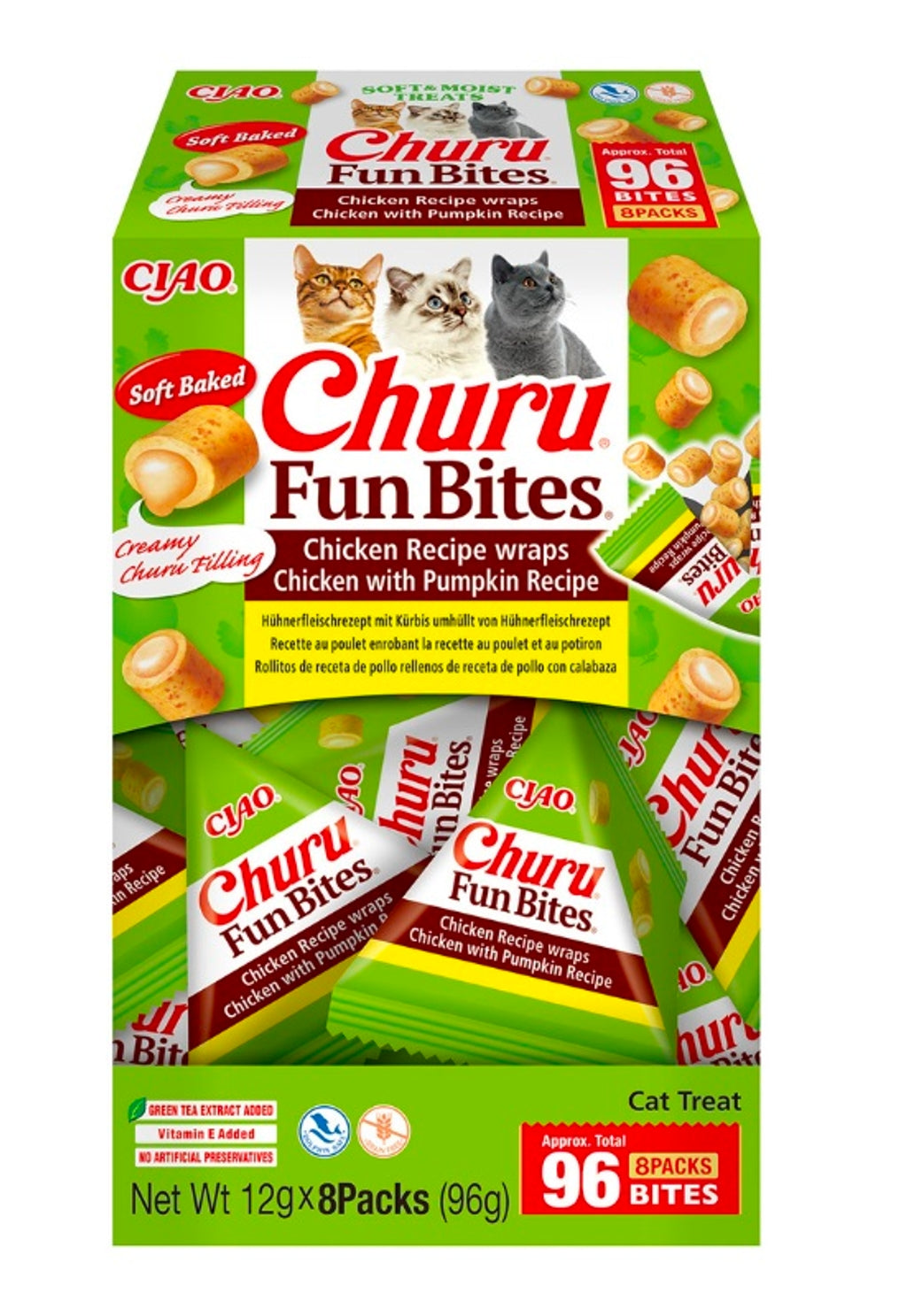 gato fun bites pollo y calabaza 8x12gr Imagen principal del producto