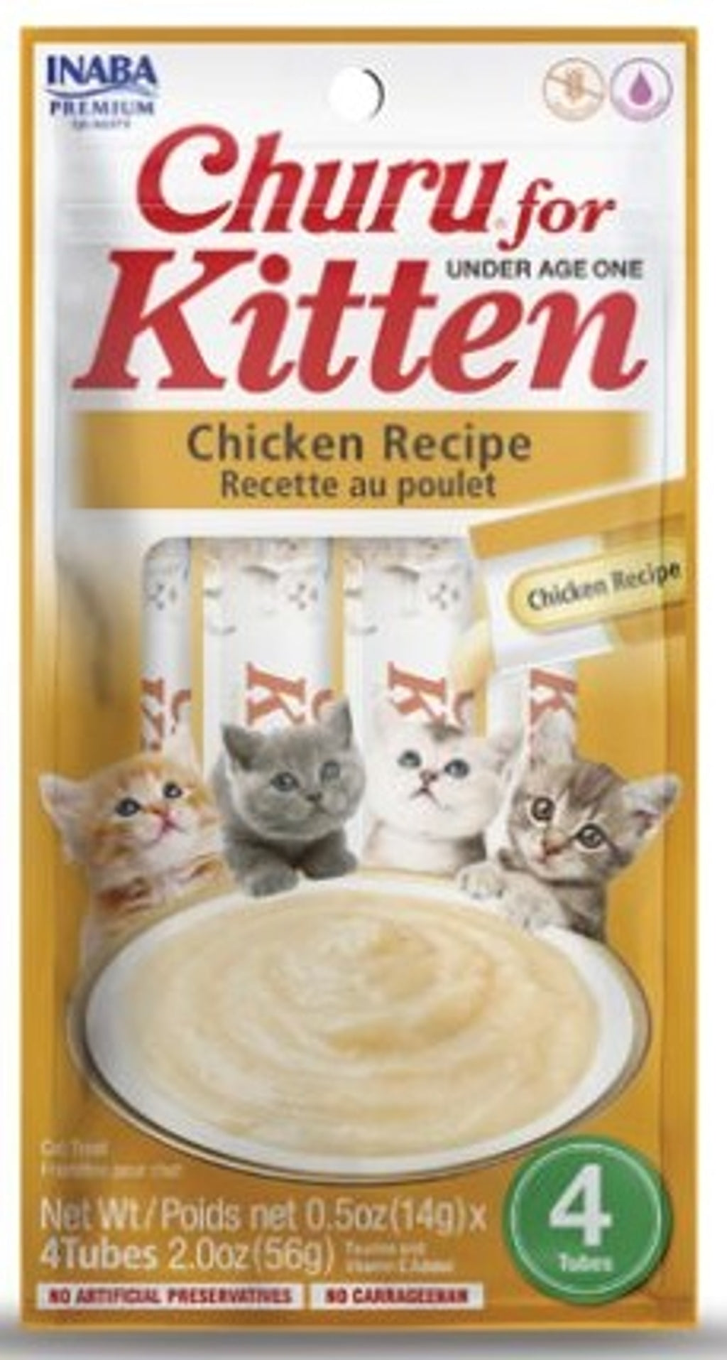 puré kitten receta de pollo 4x15gr