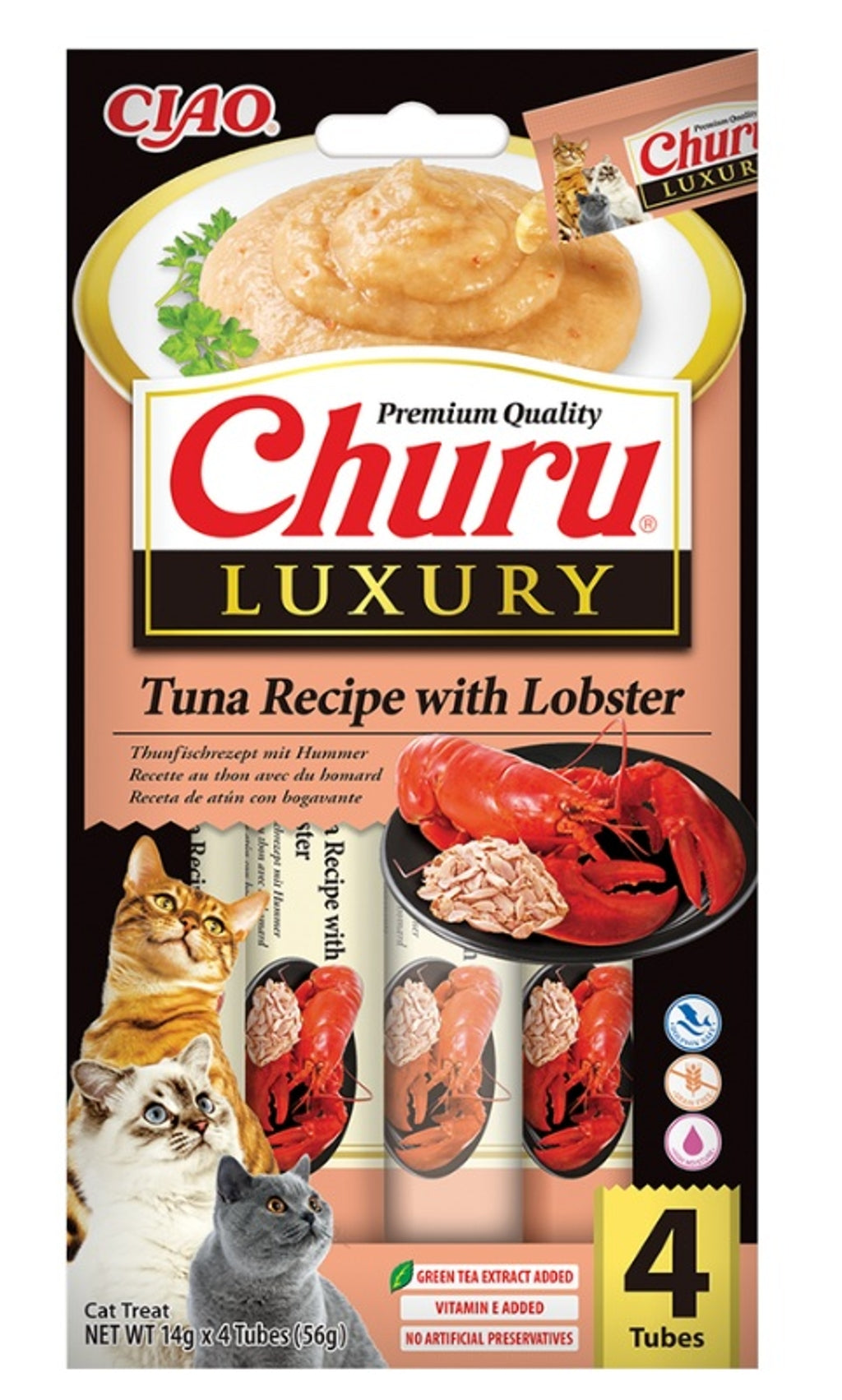gato luxury atún y langosta 4x14gr