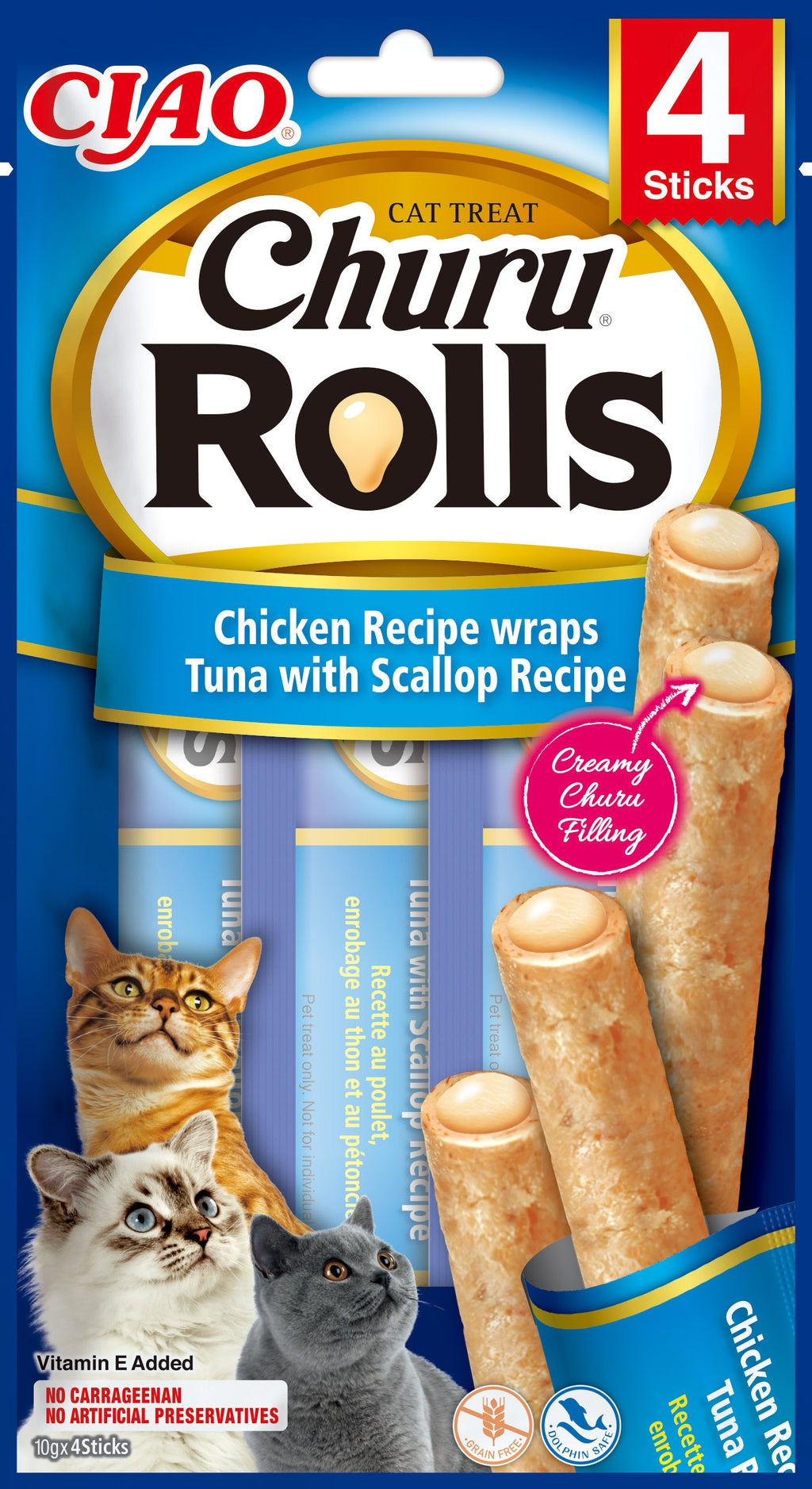 rolls recepta de tonyina amb vieira en envoltura de po Imatge principal del producte